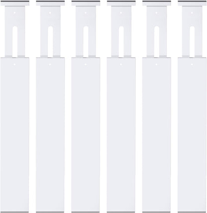 SORT IT OUT Bamboo Drawer Divider Organizers, Kitchen Drawer Organizer, Adjustable Drawer Divider for Clothes, Kitchen, Dresser, Bedroom, Bathroom and Office, 4-Pack (Black, 12-17 IN)