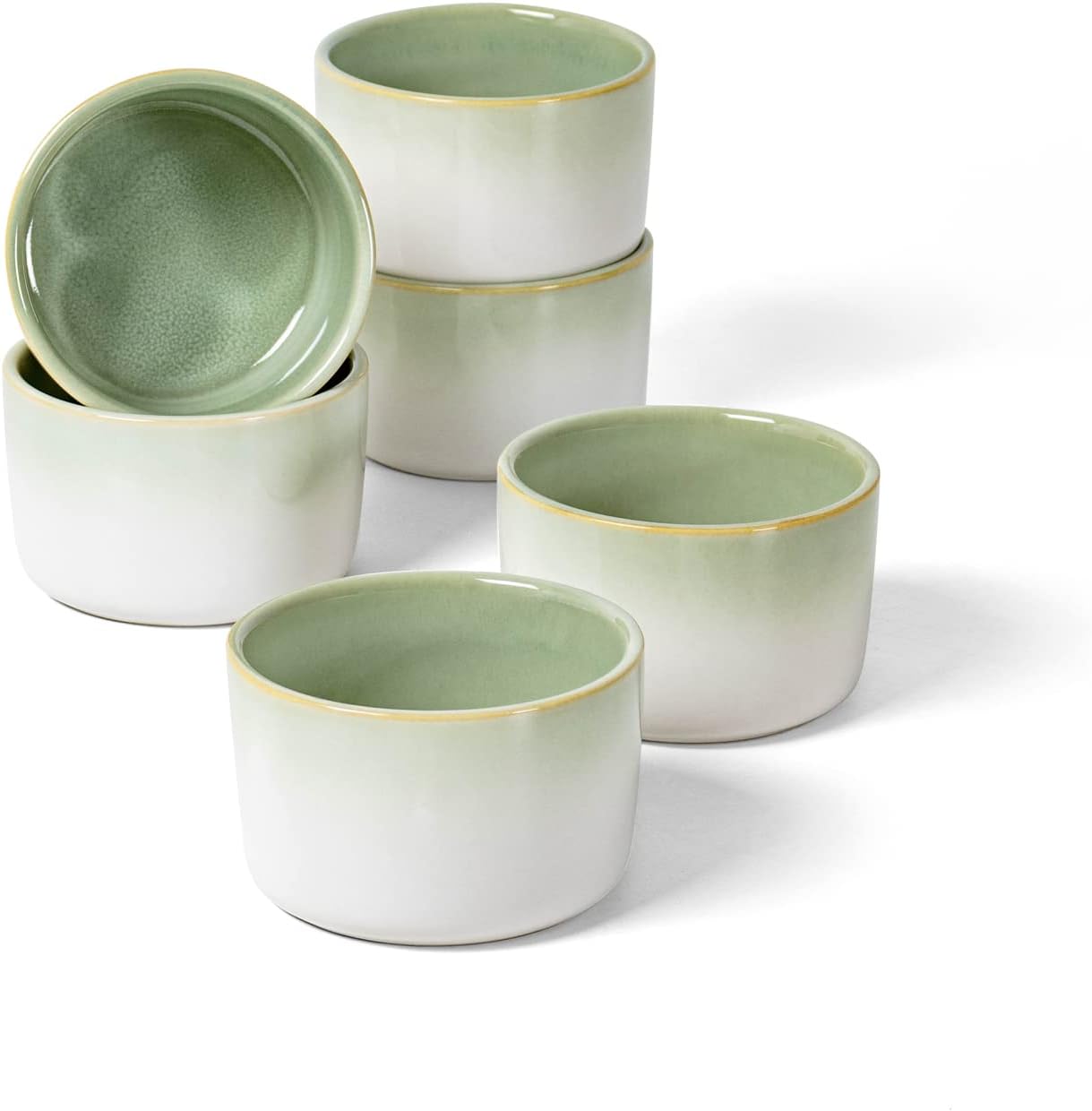 STYLISH CHEF Ramekins | Set of 2 & 8 Oz | Oven Safe Baking Set for Baked Oats, Mug Cakes, Custard, Pudding, Souffle Cups