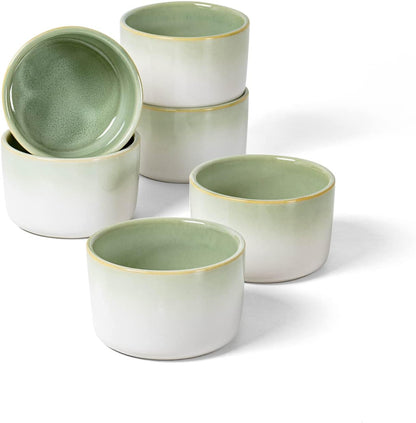 STYLISH CHEF Ramekins | Set of 2 & 8 Oz | Oven Safe Baking Set for Baked Oats, Mug Cakes, Custard, Pudding, Souffle Cups