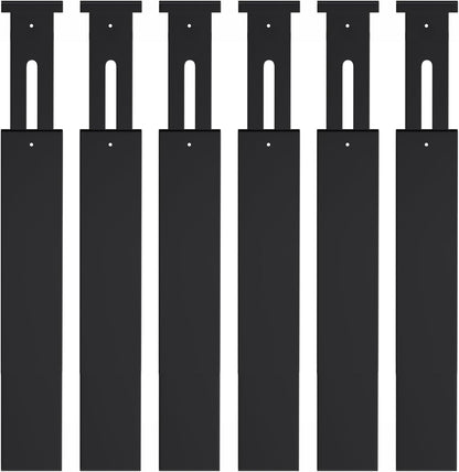 SORT IT OUT Bamboo Drawer Divider Organizers, Kitchen Drawer Organizer, Adjustable Drawer Divider for Clothes, Kitchen, Dresser, Bedroom, Bathroom and Office, 4-Pack (Black, 12-17 IN)