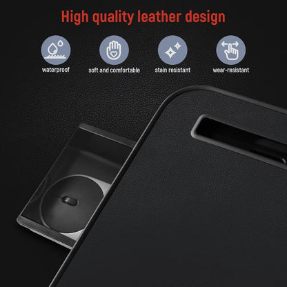 GET THAT POSTURE RIGHT [Luxury PVC Leather] Adjustable Laptop Desk for Bed | Foldable Lap Desk for Laptop with 2 Drawers | Multifunctional Laptop Stand Table for Working, Eating, Writing, Gaming, Drawing