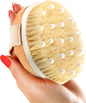 Dry Brushing Body Brush for Lymphatic Drainage and Exfoliation - Soft Massage Nodules -100% Natural Bristle 