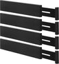 SORT IT OUT Bamboo Drawer Divider Organizers, Kitchen Drawer Organizer, Adjustable Drawer Divider for Clothes, Kitchen, Dresser, Bedroom, Bathroom and Office, 4-Pack (Black, 12-17 IN)