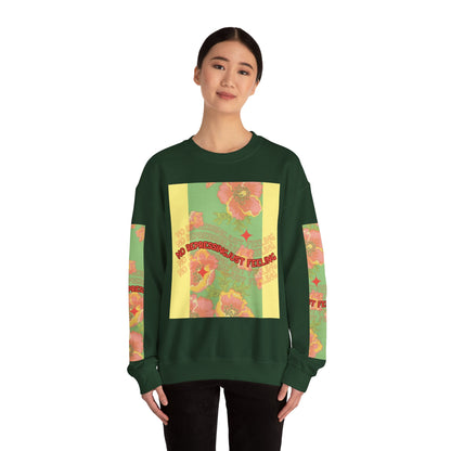 Floral 'No Repressing, Just Feeling' Crewneck Sweatshirt