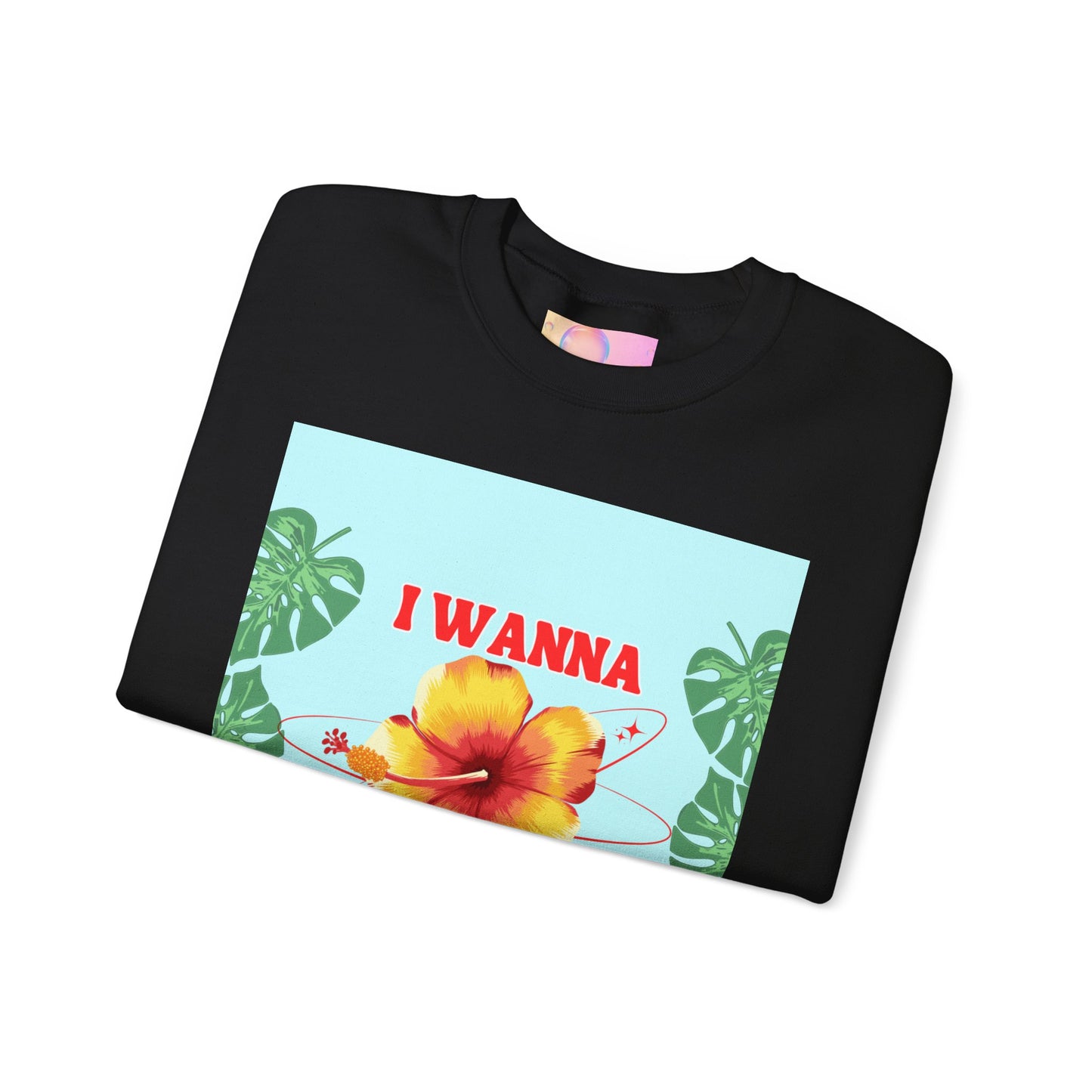 Run Away Tropical & Galactic Floral Crewneck Sweatshirt