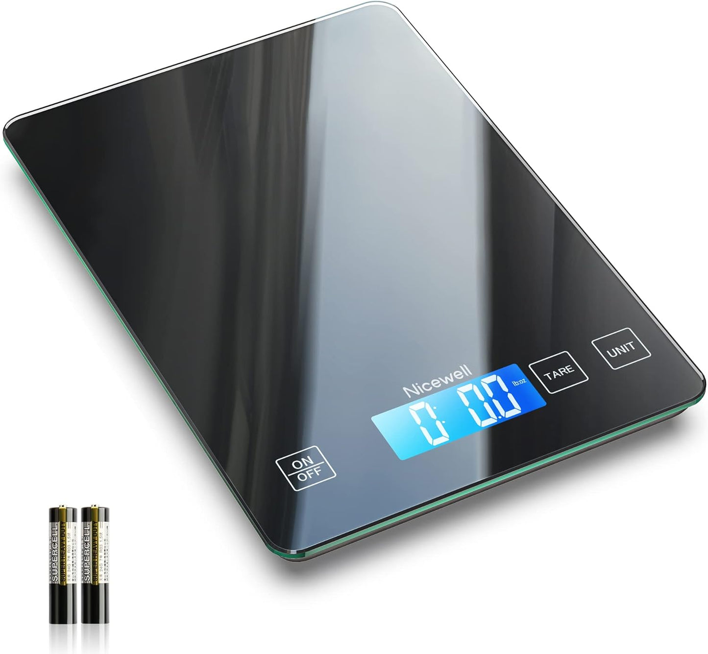 TRACKER QUEEN Food Scale - 22Lb Digital Kitchen Scale Weight Grams and Oz for Cooking Baking - 1G/0.1Oz Precise Graduation, Stainless Steel and Tempered Glass