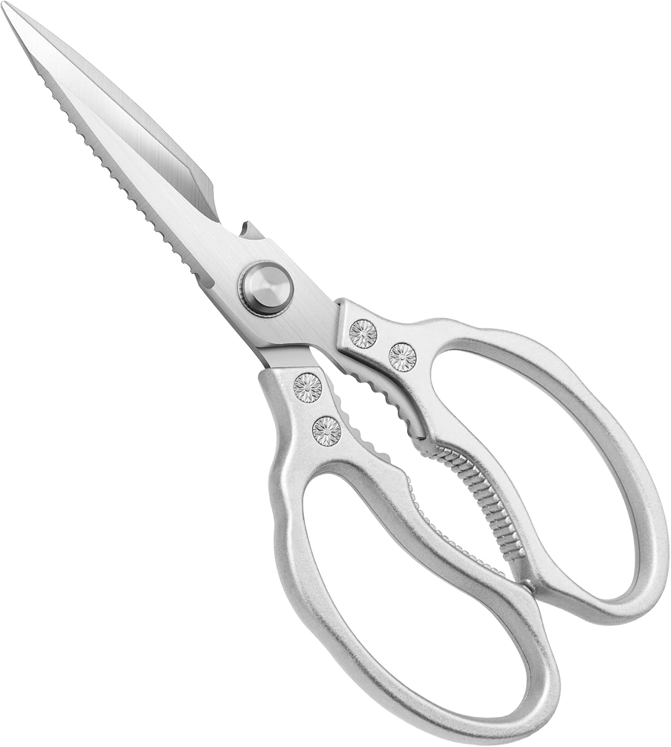 MEAL PREP ESSENTIALS Kitchen Shears / Scissors | Heavy Duty, Dishwasher Safe | Multi-Purpose Sharp Cooking Scissors for Chicken, Poultry, Fish, Meat, Herbs