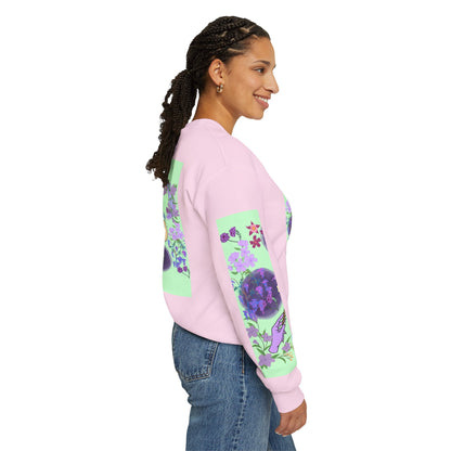 Floral & Mystical BADDIE Graphic Sweatshirt – Pastel Nature Lover - Inspired Crewneck