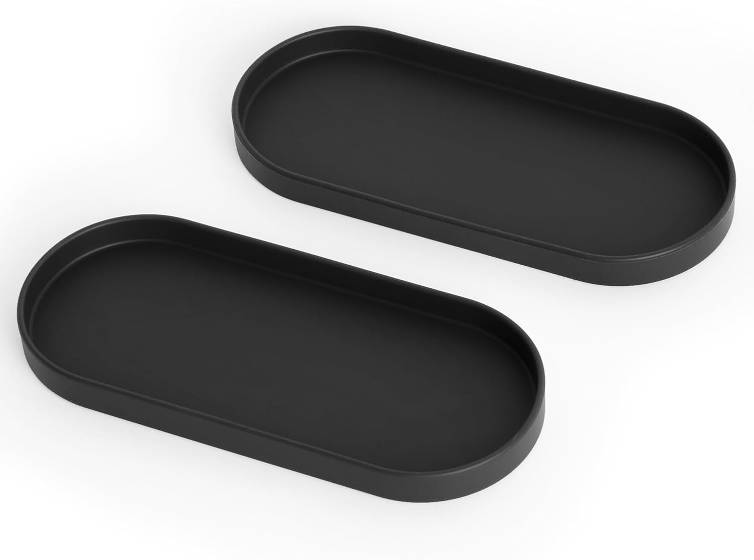 ELEVATE THE CLUTTER Silicone Tray - Small Vanity Tray Organizer - Multi-Purpose Modern Kitchen Sink, Bathroom, Counter Organizer