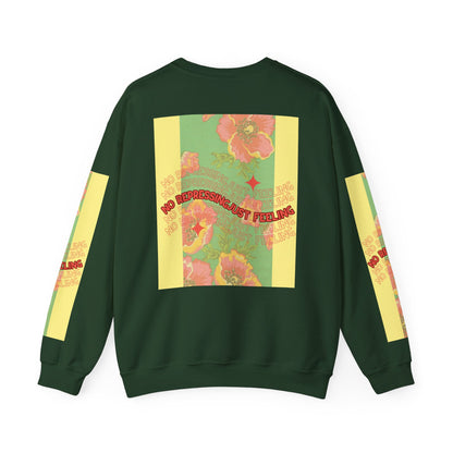 Floral 'No Repressing, Just Feeling' Crewneck Sweatshirt