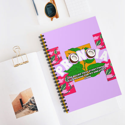 Pronovia Inspirational Spiral Notebook — "The Belief That Everything Is Happening For My Greatest Good" — Floral Positive Affirmation [...]