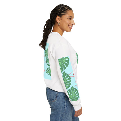 Run Away Tropical & Galactic Floral Crewneck Sweatshirt