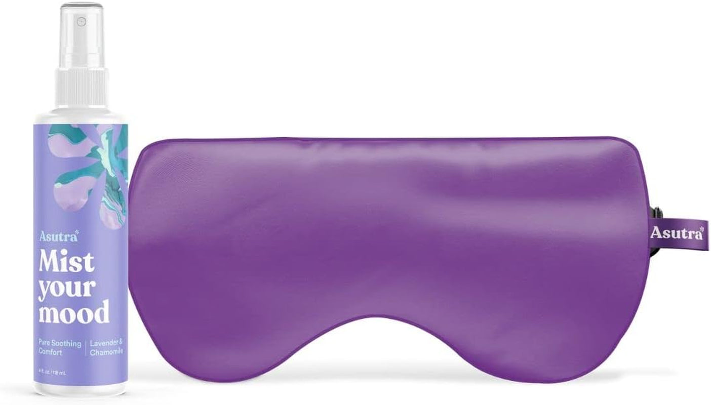  THE DREAMER BUNDLE  (Purple Silk Eye Mask Filled with Lavender/Flax Seeds & Melatonin Lotion with Magnesium and Shea Butter)