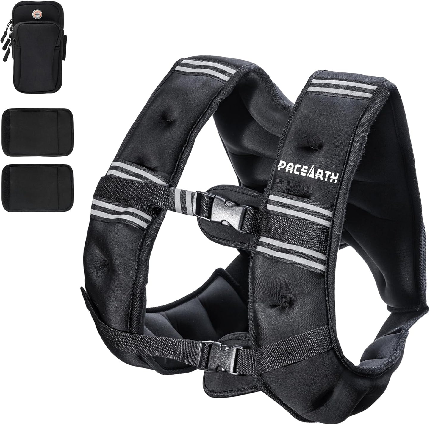 TRAIN LIKE YOU MEAN IT Weight Vest with Reflective Stripe for Strength Training, Running, Walking, Jogging