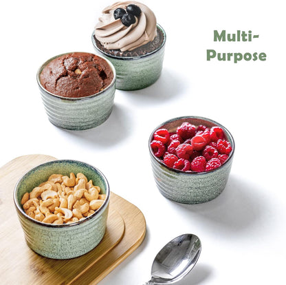 STYLISH CHEF Ramekins | Set of 2 & 8 Oz | Oven Safe Baking Set for Baked Oats, Mug Cakes, Custard, Pudding, Souffle Cups