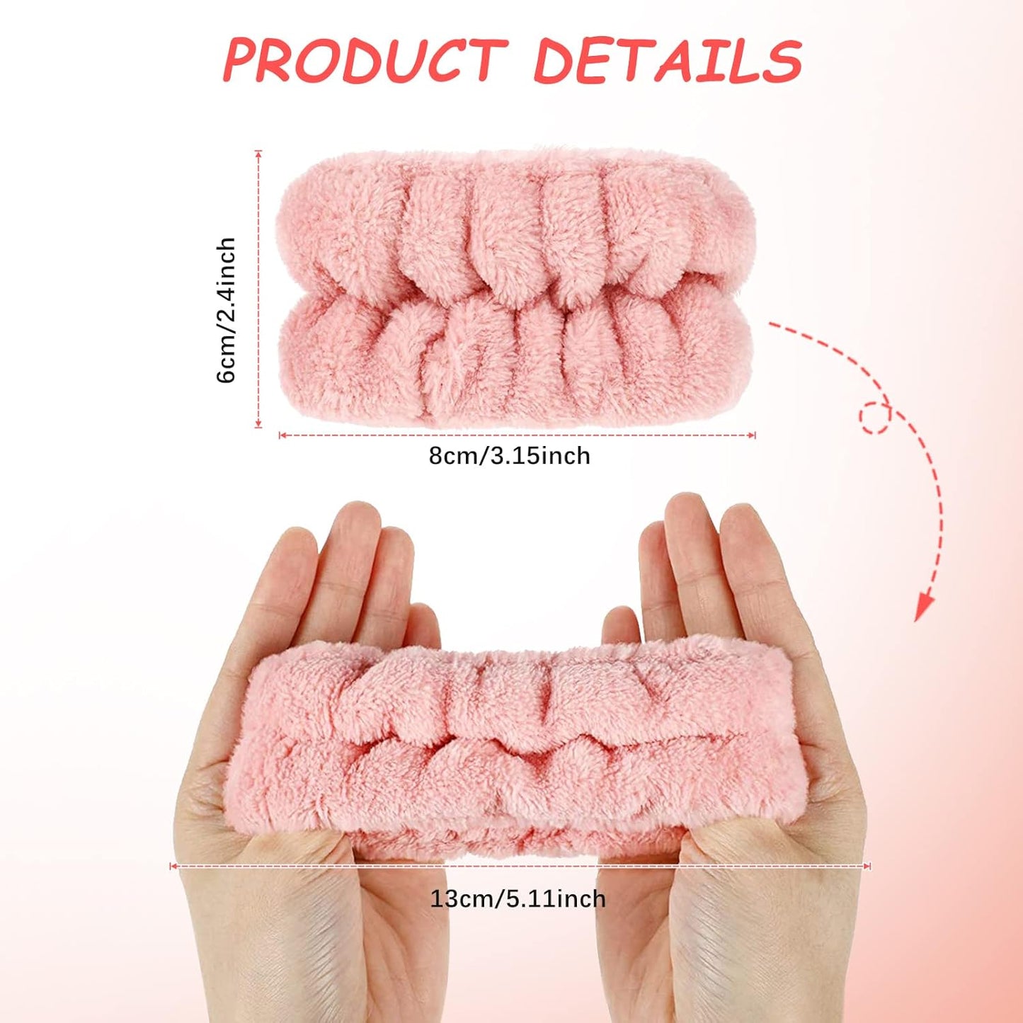 4 Pairs Spa Wrist Bands for Washing Face | Microfiber Wrist Towel Band Scrunchies Absorbent