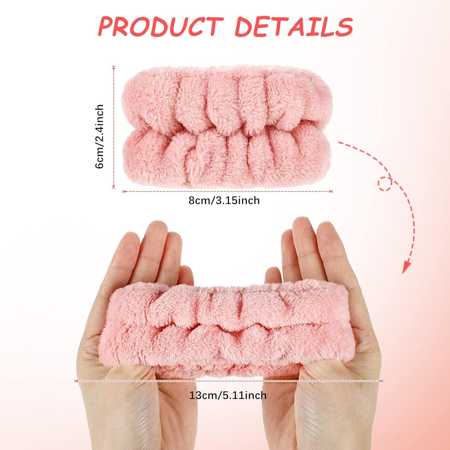4 Pairs Spa Wrist Bands for Washing Face | Microfiber Wrist Towel Band Scrunchies Absorbent