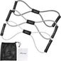 BUILD YOUR TEMPLE Resistance Bands | Figure 8 Exercise Bands for Arms, Chest Expander, Yoga, Gym, Fitness, Pulling Rope, Exercise, & Muscle Training