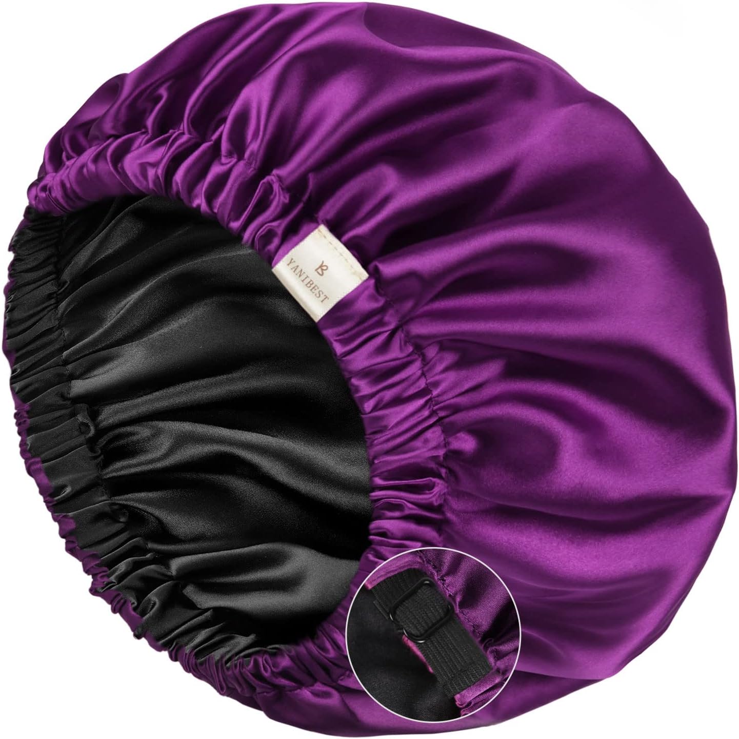 Adjustable & Double Layer Hair Bonnet for Natural Hair and Protective Hair Styles 