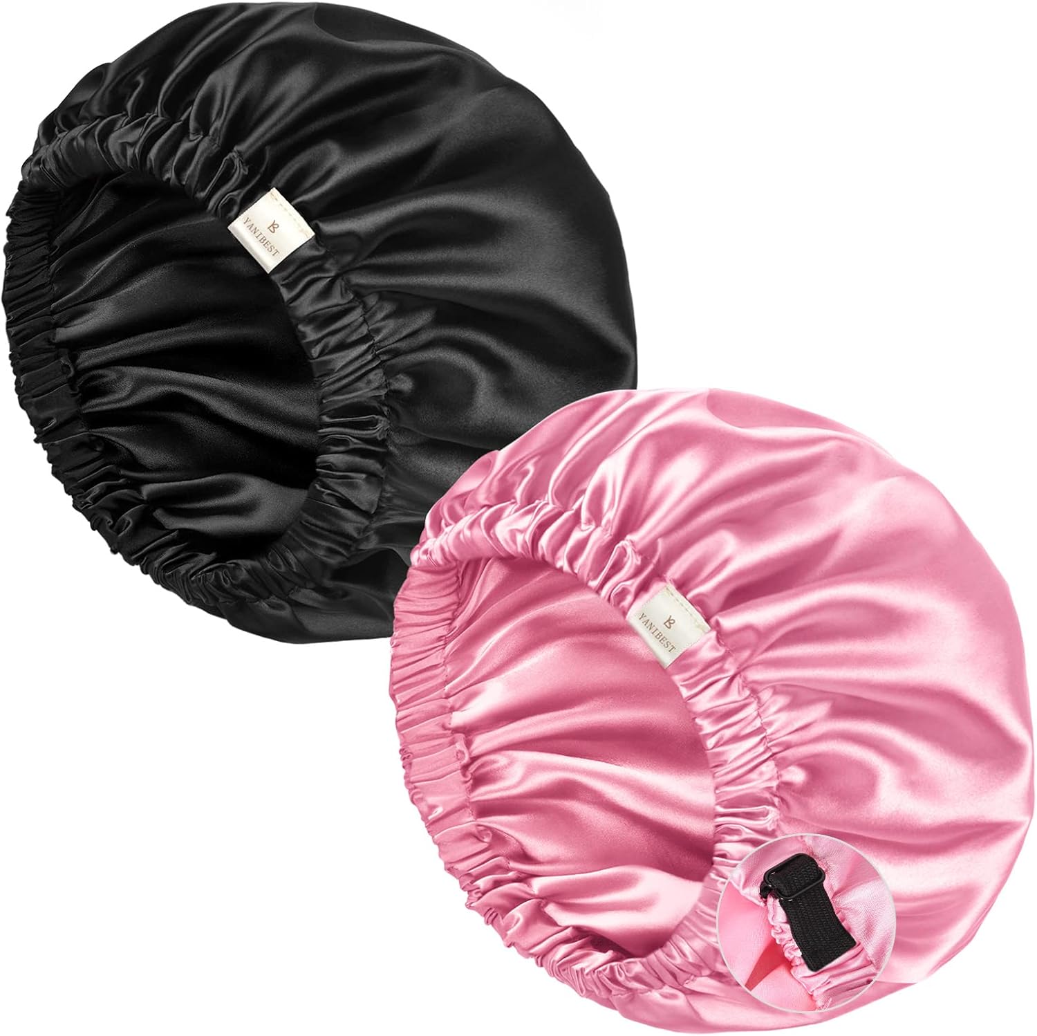 Adjustable & Double Layer Hair Bonnet for Natural Hair and Protective Hair Styles 