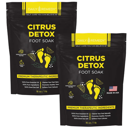 TREAT YOUR FEET Calming Lavender Foot Soak with Epsom Salt - 2 PACK - Soothes Sore Tired Feet, Athletes Foot & Remove Foot Odor