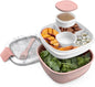 MEAL PREP PRO All-In-One Taco Bowl, Smoothie bowl, Salad Container | Large Salad Bowl, Bento Box Tray, Leak-Proof Sauce Container, Airtight Lid, & Fork | BPA-Free & Dishwasher/Microwave Safe