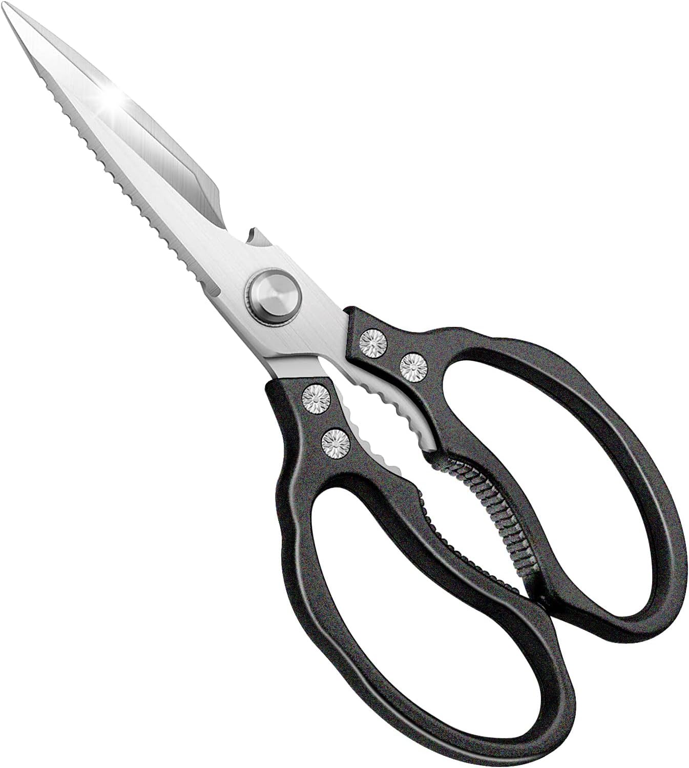MEAL PREP ESSENTIALS Kitchen Shears / Scissors | Heavy Duty, Dishwasher Safe | Multi-Purpose Sharp Cooking Scissors for Chicken, Poultry, Fish, Meat, Herbs