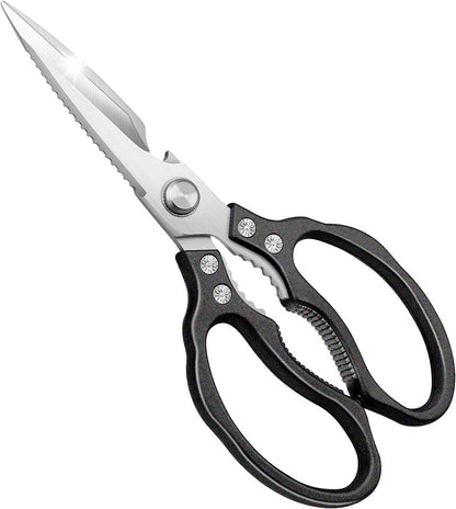 MEAL PREP ESSENTIALS Kitchen Shears / Scissors | Heavy Duty, Dishwasher Safe | Multi-Purpose Sharp Cooking Scissors for Chicken, Poultry, Fish, Meat, Herbs
