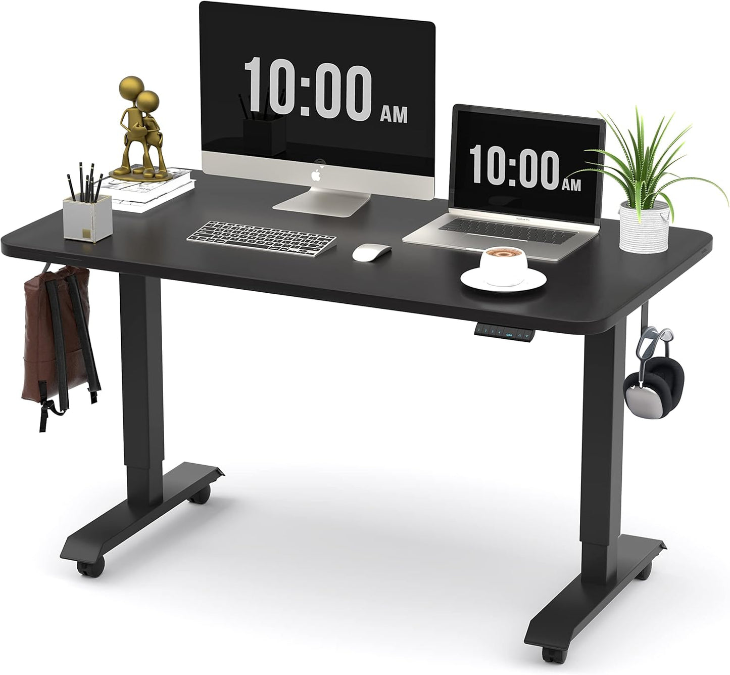 BEST OF BOTH WORLDS Electric Standing Desk | Height Adjustable Desk | Ergonomic Home Office Sit / Stand Desk with Memory Preset Controller