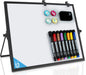 VISUALIZATION & PRODUCTIVITY ERA 101 Small Desktop White Board with Weekly Planner | Magnetic to Do List Dry Erase Board Calendar with Stand | 3 Markers, 4 Magnets, Eraser | Portable Whiteboard