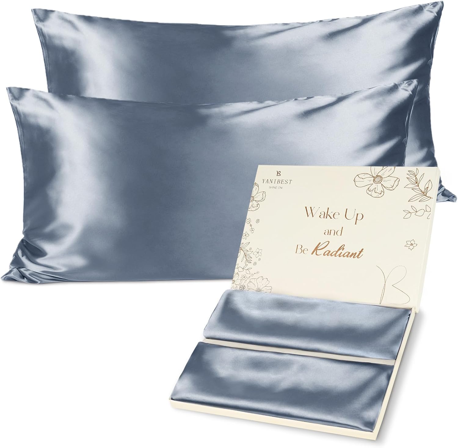 BUTTERY SATIN PILLOWCASE for Hair and Skin with Zipper