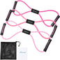 BUILD YOUR TEMPLE Resistance Bands | Figure 8 Exercise Bands for Arms, Chest Expander, Yoga, Gym, Fitness, Pulling Rope, Exercise, & Muscle Training