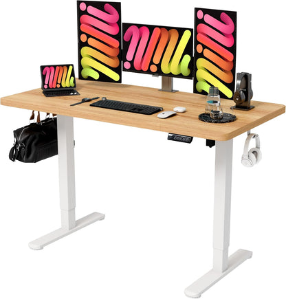 BEST OF BOTH WORLDS Electric Standing Desk | Height Adjustable Desk | Ergonomic Home Office Sit / Stand Desk with Memory Preset Controller