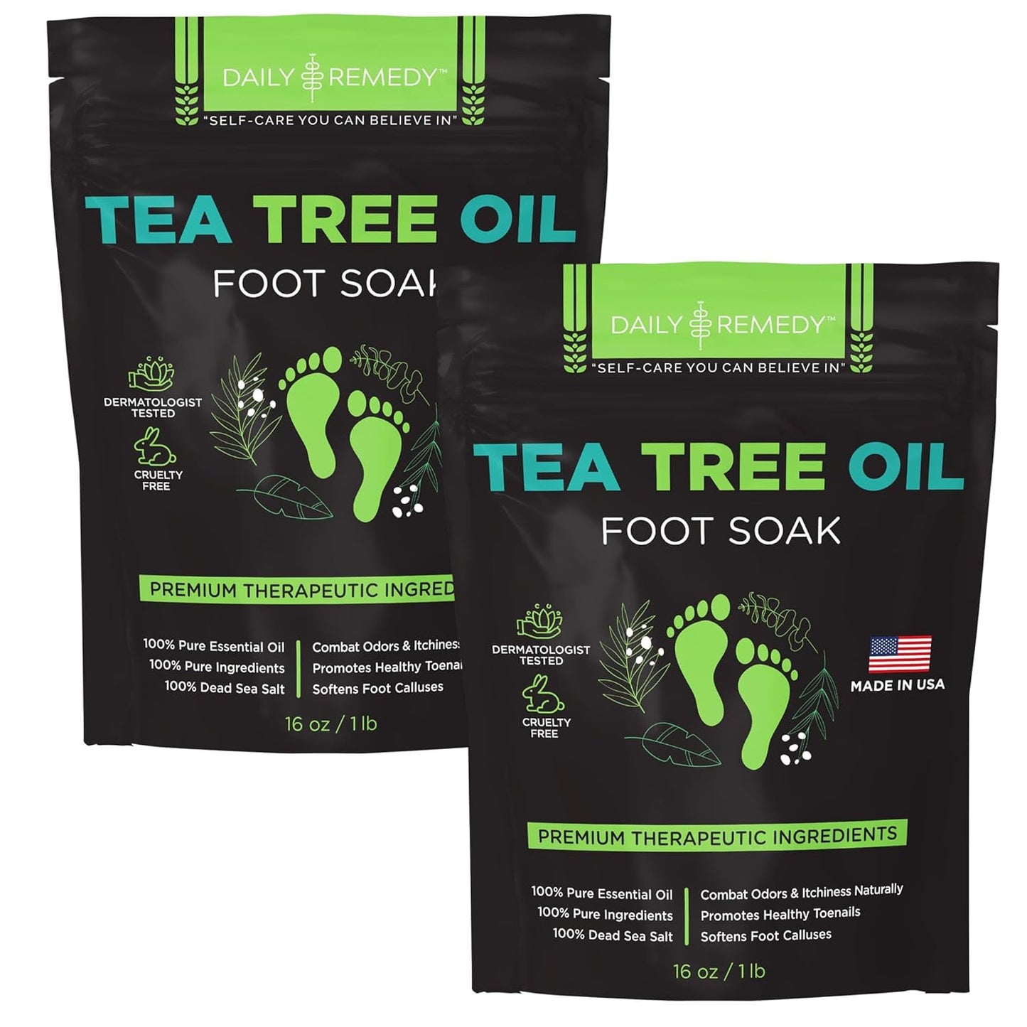 TREAT YOUR FEET Calming Lavender Foot Soak with Epsom Salt - 2 PACK - Soothes Sore Tired Feet, Athletes Foot & Remove Foot Odor