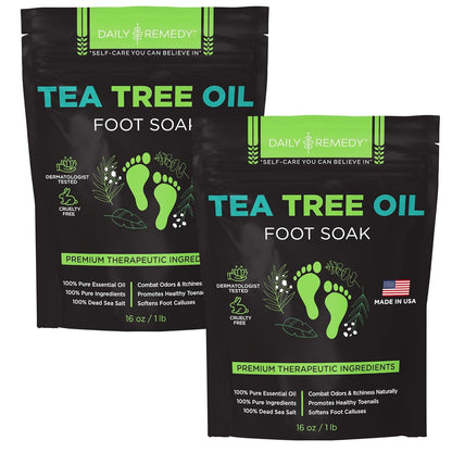 TREAT YOUR FEET Calming Lavender Foot Soak with Epsom Salt - 2 PACK - Soothes Sore Tired Feet, Athletes Foot & Remove Foot Odor