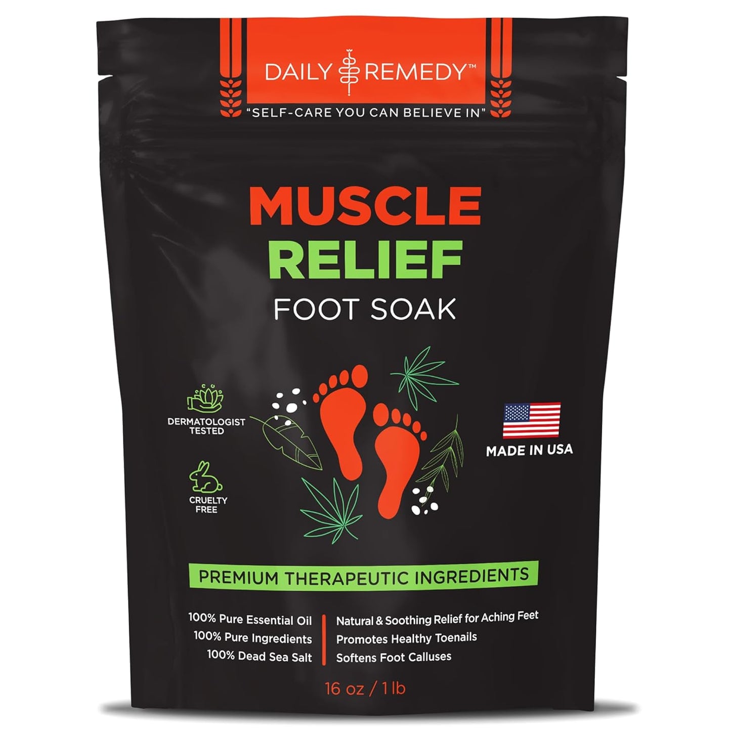 TREAT YOUR FEET Calming Lavender Foot Soak with Epsom Salt - 2 PACK - Soothes Sore Tired Feet, Athletes Foot & Remove Foot Odor