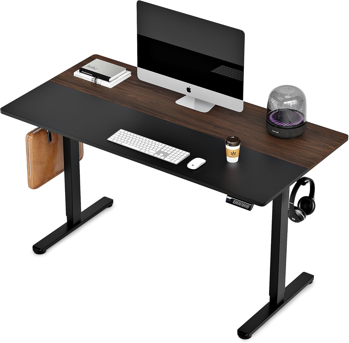 BEST OF BOTH WORLDS Electric Standing Desk | Height Adjustable Desk | Ergonomic Home Office Sit / Stand Desk with Memory Preset Controller