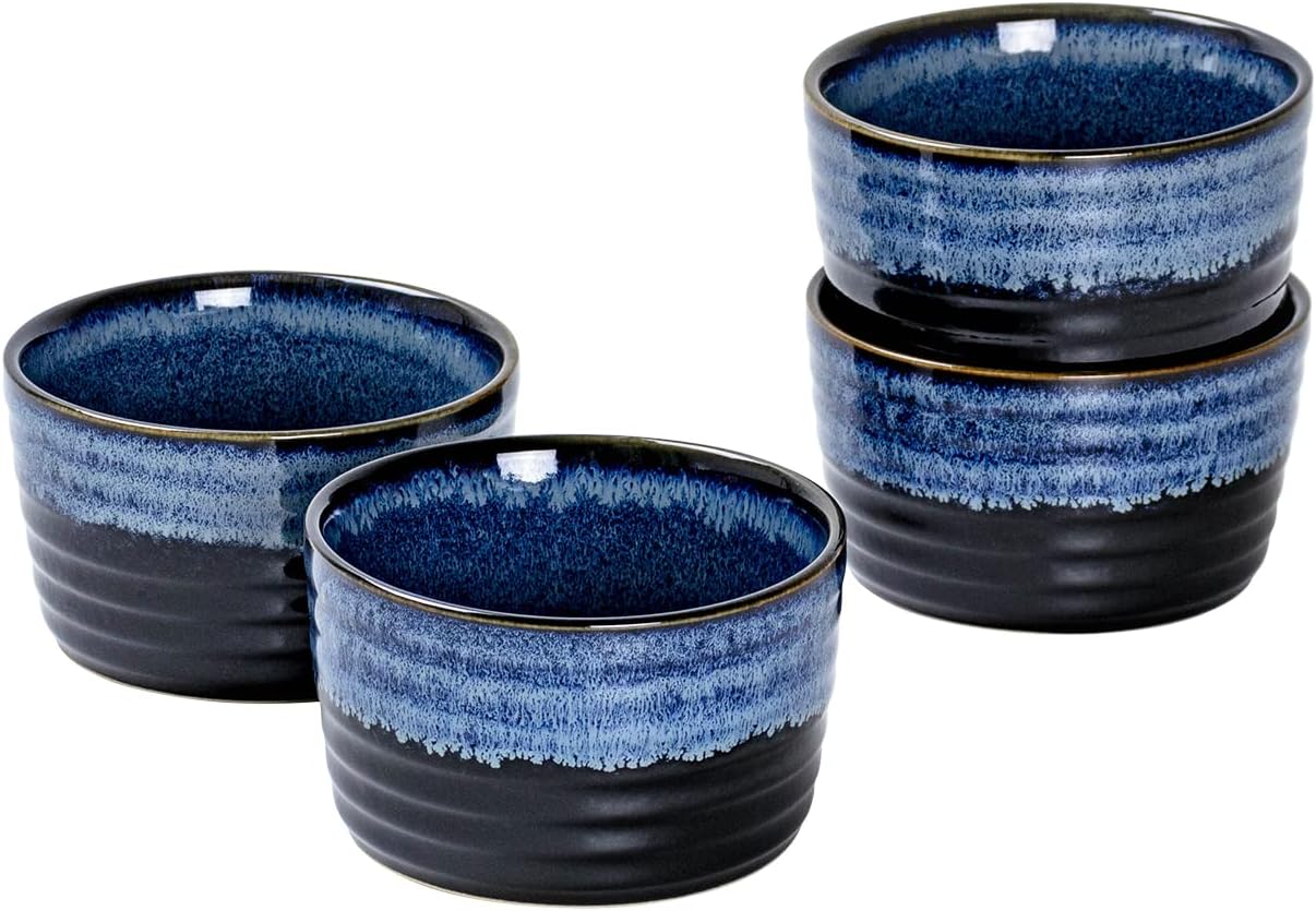 STYLISH CHEF Ramekins | Set of 2 & 8 Oz | Oven Safe Baking Set for Baked Oats, Mug Cakes, Custard, Pudding, Souffle Cups