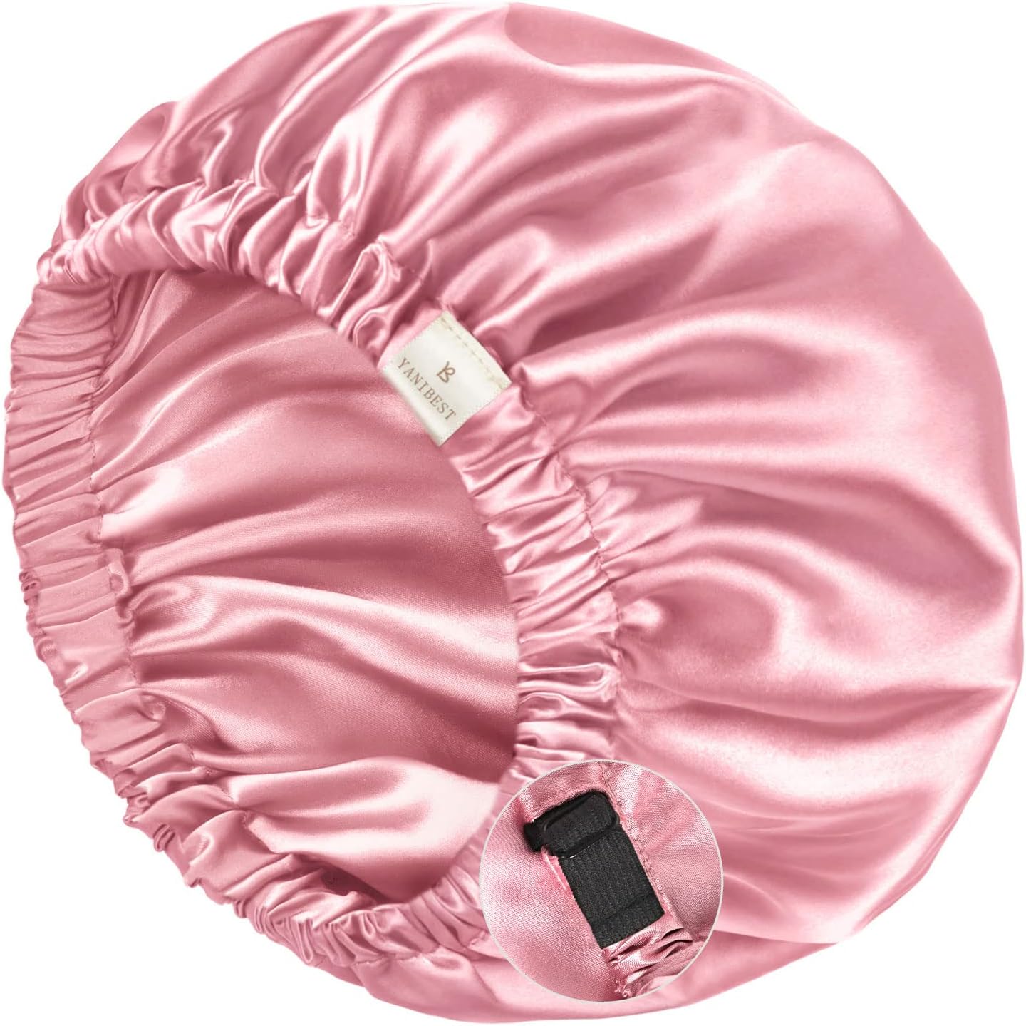 Adjustable & Double Layer Hair Bonnet for Natural Hair and Protective Hair Styles 