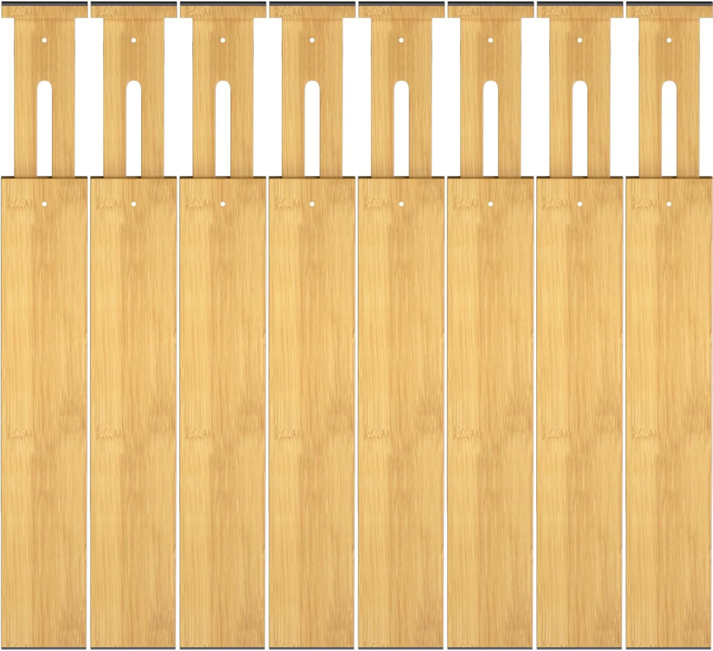 SORT IT OUT Bamboo Drawer Divider Organizers, Kitchen Drawer Organizer, Adjustable Drawer Divider for Clothes, Kitchen, Dresser, Bedroom, Bathroom and Office, 4-Pack (Black, 12-17 IN)