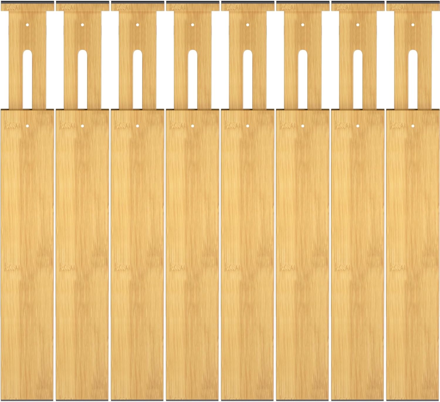 SORT IT OUT Bamboo Drawer Divider Organizers, Kitchen Drawer Organizer, Adjustable Drawer Divider for Clothes, Kitchen, Dresser, Bedroom, Bathroom and Office, 4-Pack (Black, 12-17 IN)