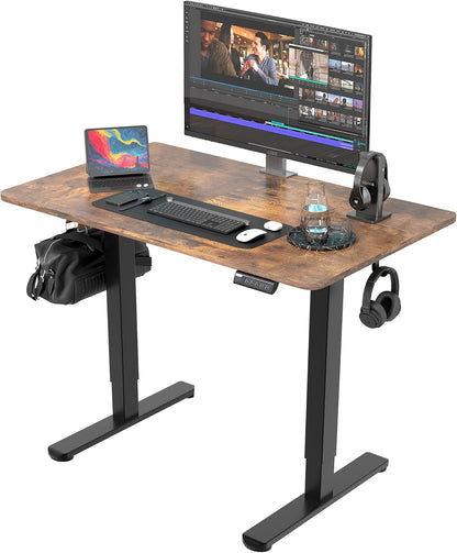 BEST OF BOTH WORLDS Electric Standing Desk | Height Adjustable Desk | Ergonomic Home Office Sit / Stand Desk with Memory Preset Controller