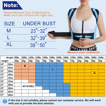 SELF CARE BASICS Posture Corrector | Adjustable Back Brace for Upper Back & Shoulder Support | Pain Relief & Better Posture