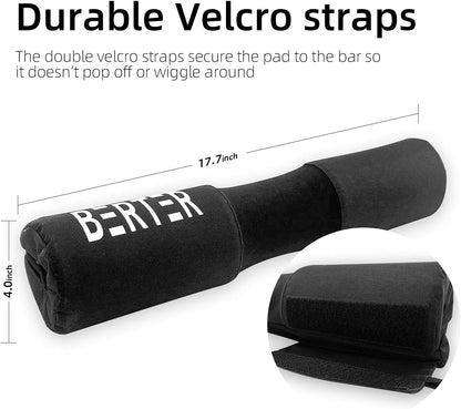 GET THE GAINS Barbell Pad for Hip Thrust and Squats Lunges - Foam Sponge Squat Bar Pad - Neck & Shoulder Protection