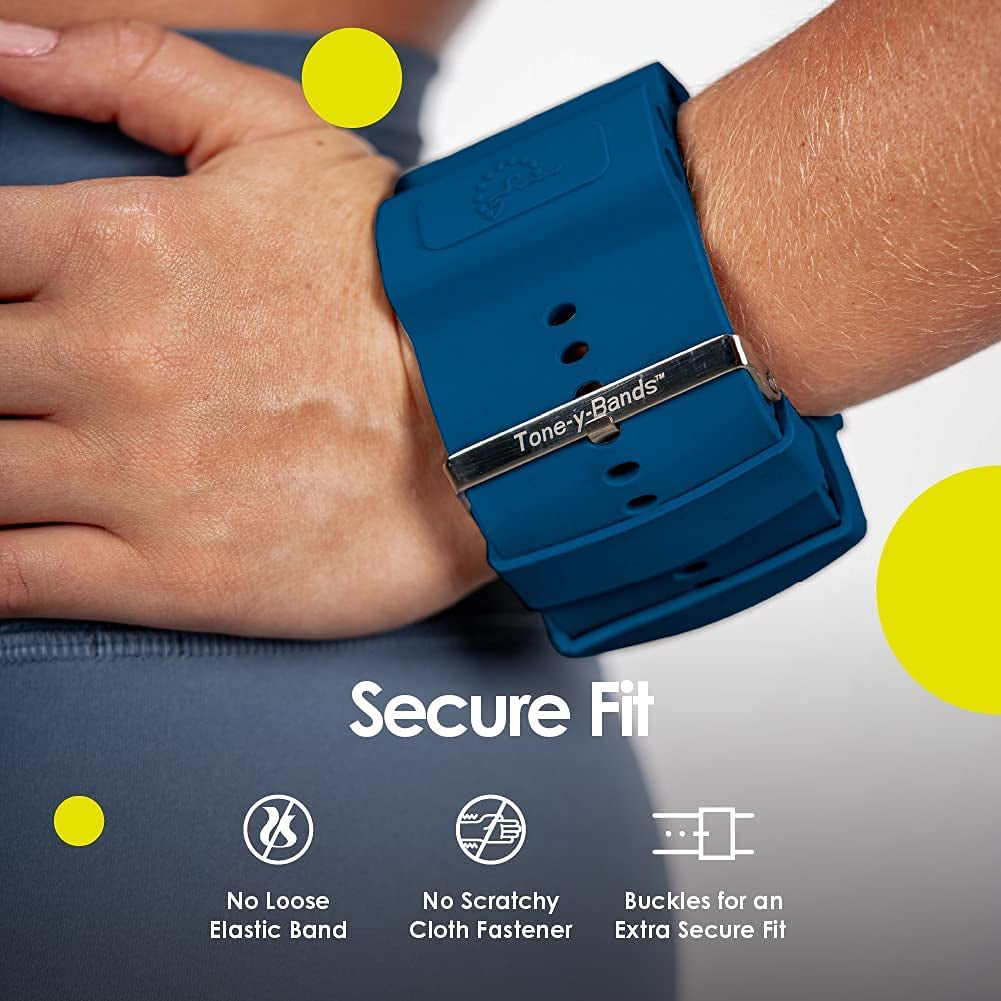 Adjustable 1 LB Wrist Weights - Set of 2 - Wearable - Perfect for Zumba, Dance, Pilates, Walking, Toning, Barre, Yoga, Cardio