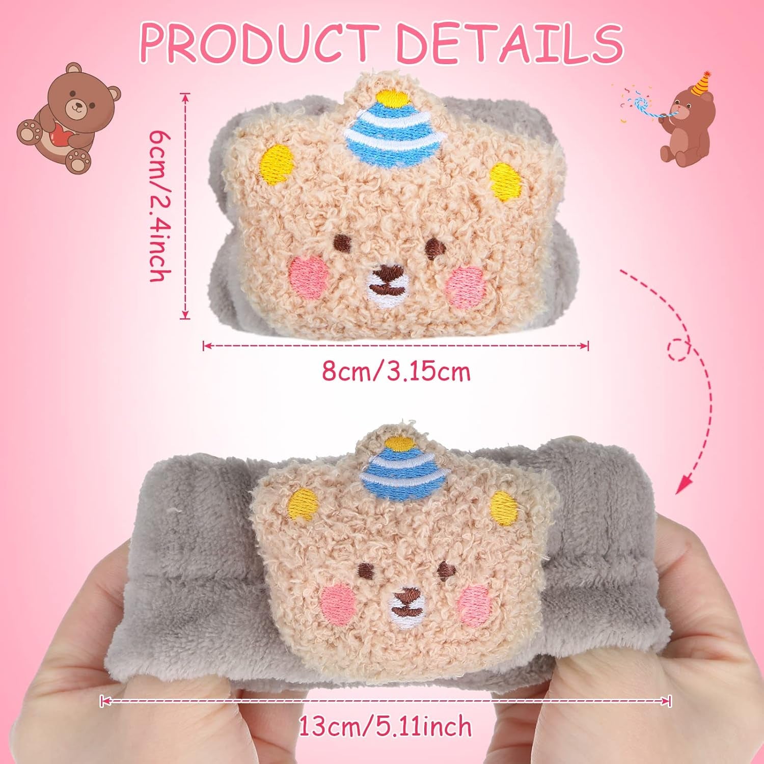 SKINCARE BASICS 4 Pairs Scrunchies Wrist Band | Microfiber Washing Face Band & Wristband Absorbent 