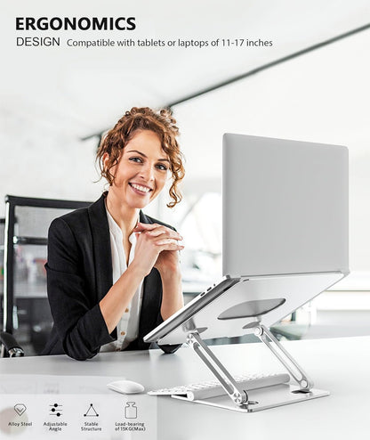 WORK ANYWHERE Multi-Angle Laptop Stand with Heat - Vent | Adjustable Notebook Stand for Laptop up to 17 Inches