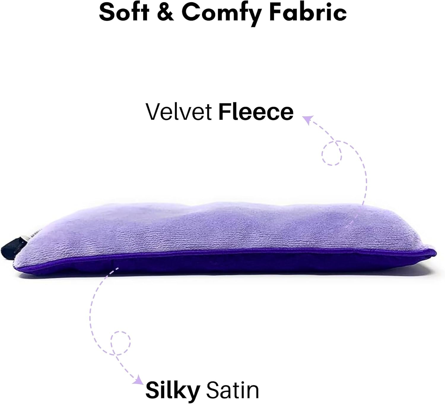 STREAM OF CONSCIOUSNESS Lavender Aromatherapy Weighted Eye Pillow - Ideal for Sleeping, Yoga, and Meditation - Includes Extra Cover