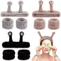 SENSORY HERO 9 Pcs Skincare Headbands Set | Snail / Alien Spa Headband, Face Wash Wristbands | Cute Makeup Hair Band for Washing Face and Shower