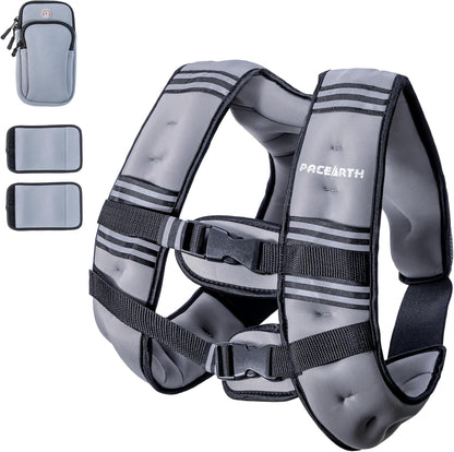 TRAIN LIKE YOU MEAN IT Weight Vest with Reflective Stripe for Strength Training, Running, Walking, Jogging